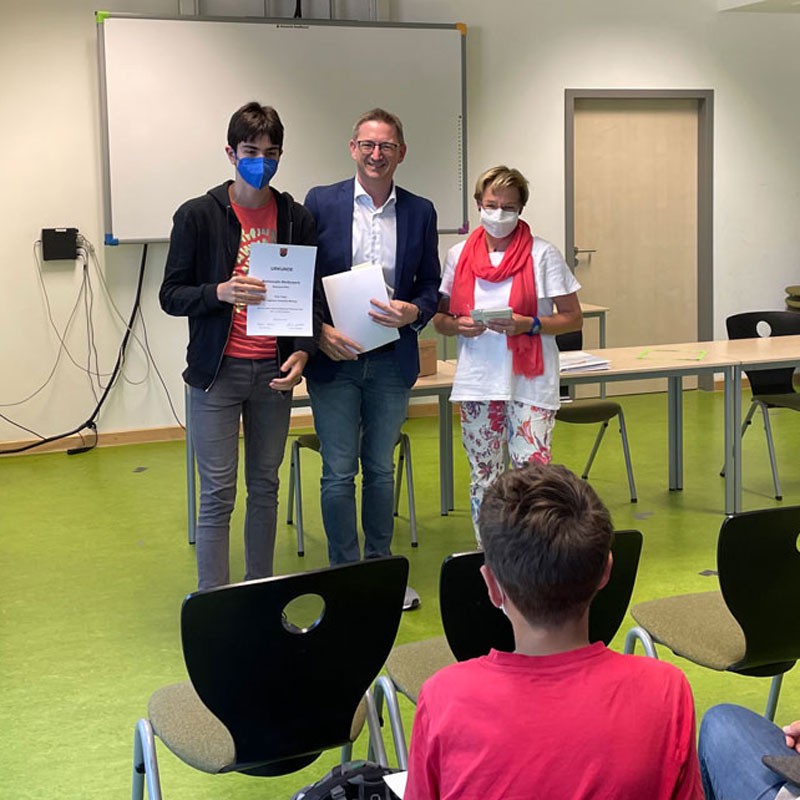 Landeswettbewerb Mathematik - Felix Faatz gewinnt 2. Preis