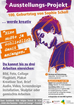 Ausstellungs-Projekt zum 100. Geburtstag von Sophie Scholl