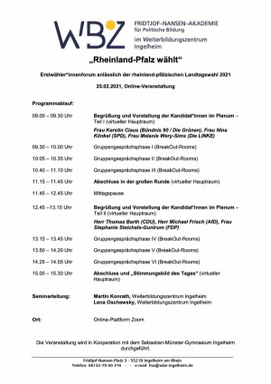 Das Programm der Veranstaltung